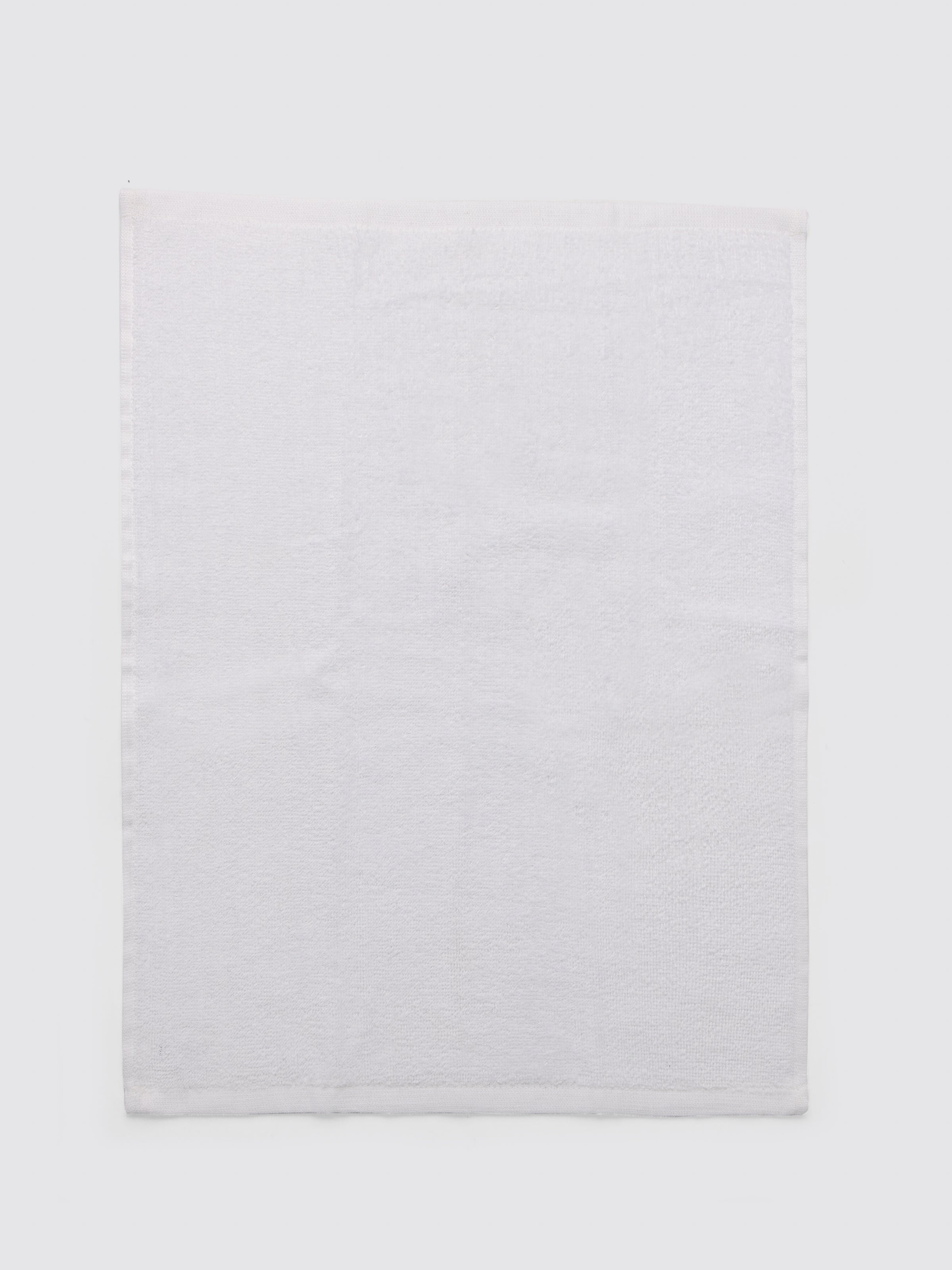 White zero-twist cotton hand towels, pack of 1, 12x20 inches – additional view