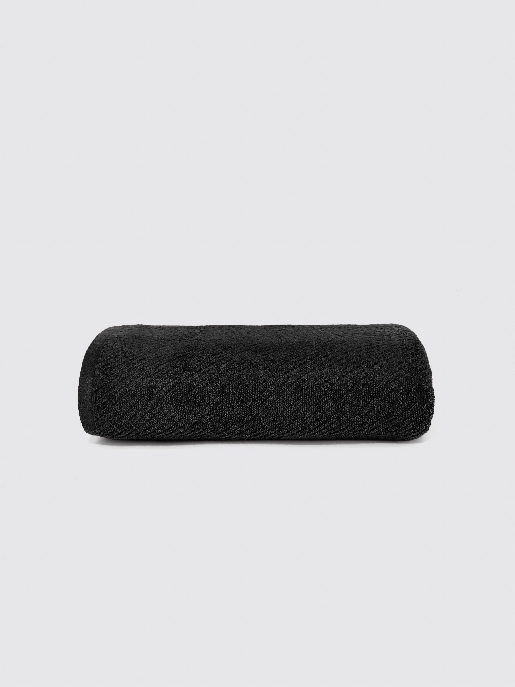 Black zero-twist cotton oversized bath sheet towel, pack of 1, 30x62 inches – main product view