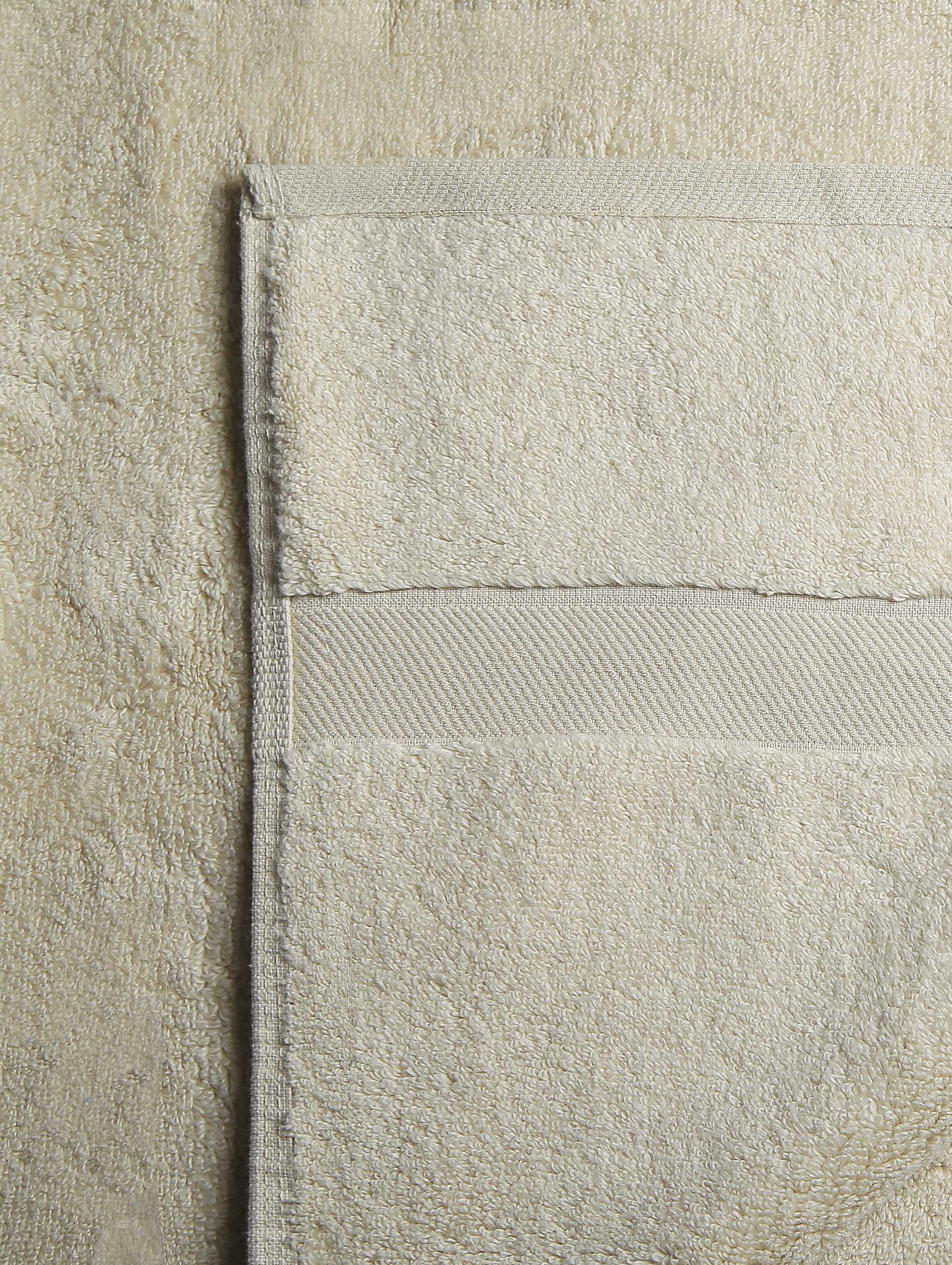 Cream zero-twist cotton oversized bath sheet towel, 39x71 inches – additional view