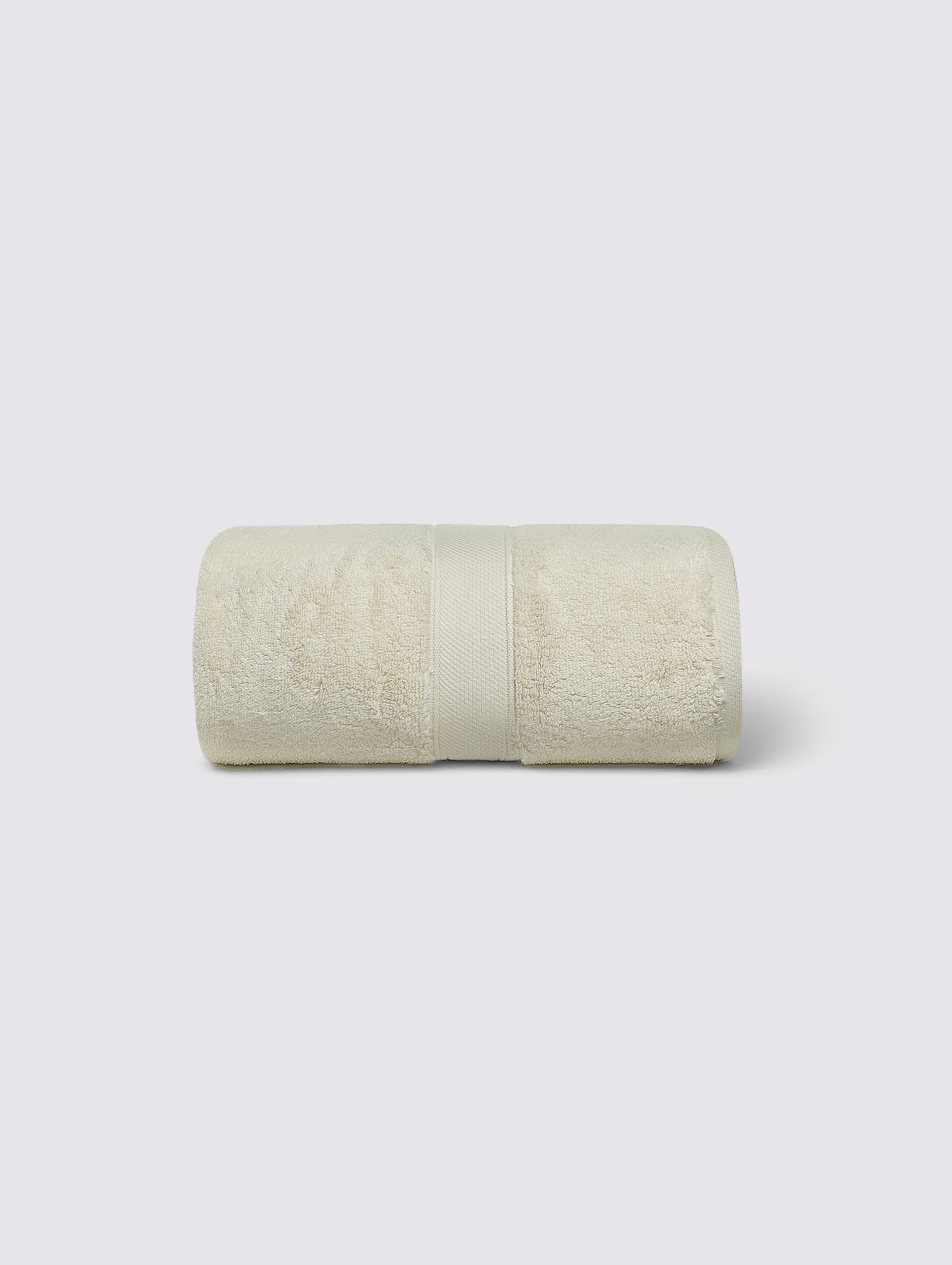 Cream zero-twist cotton oversized bath sheet towel, pack of 1, 39x71 inches – main product view