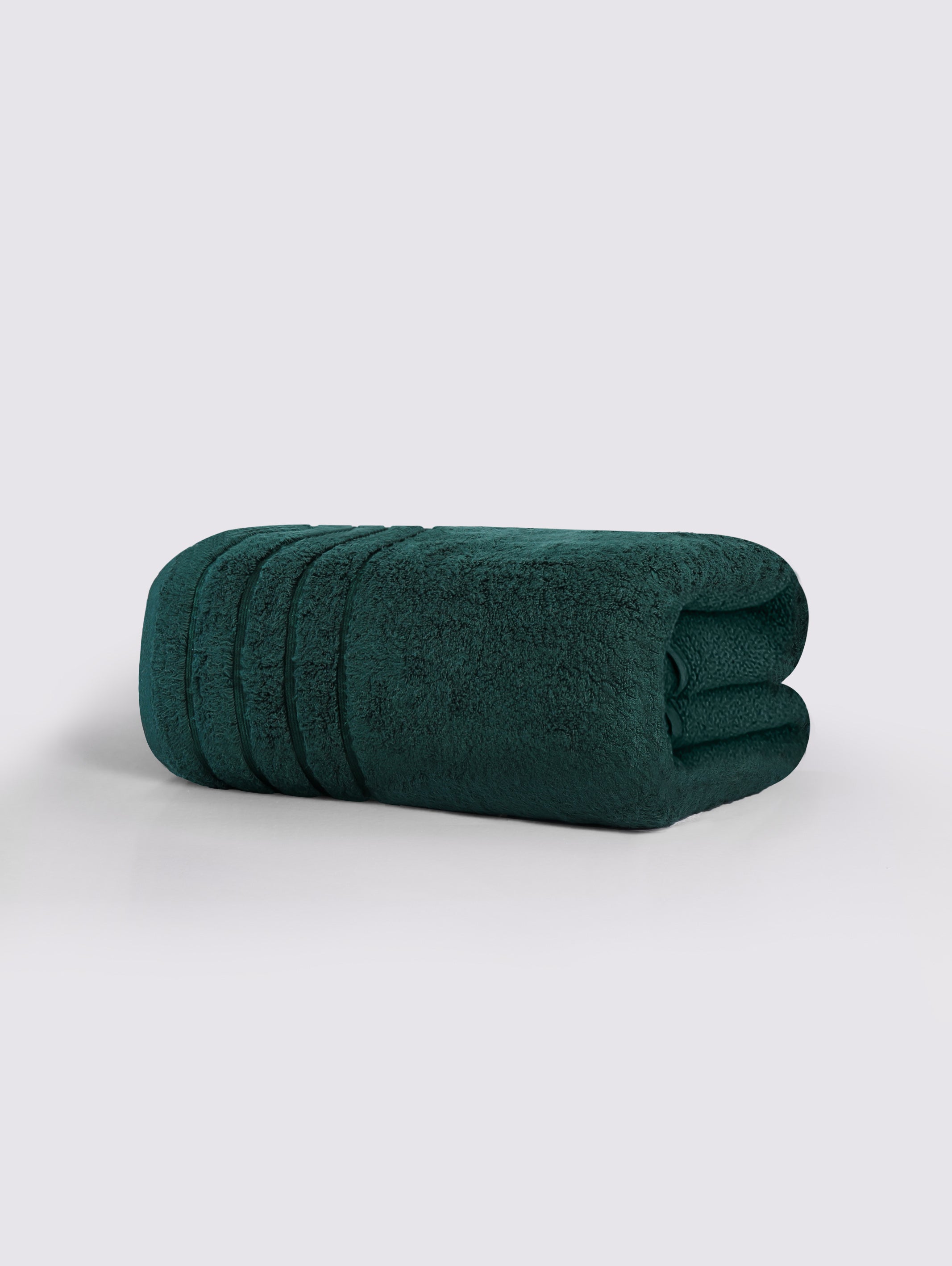 Green zero-twist cotton oversized bath sheet towel, pack of 1, 39x59 inches – product detail view