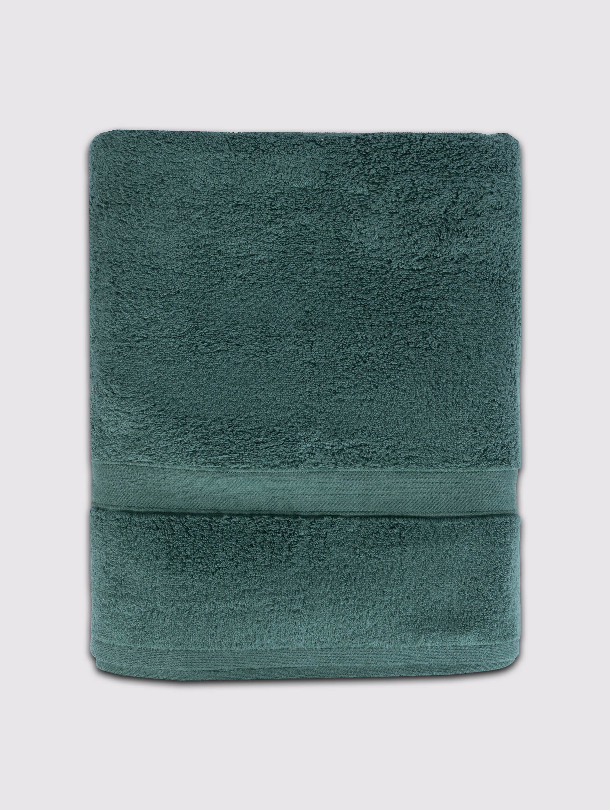 Green zero-twist cotton oversized bath sheet towel, pack of 1, 39x71 inches – product detail view