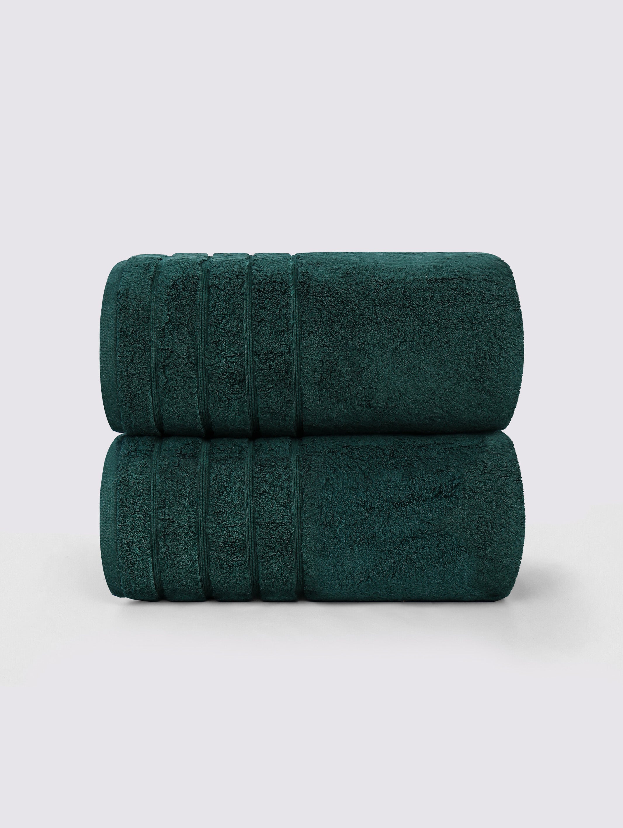 Green zero-twist cotton oversized bath sheet towel, pack of 2, 39x59 inches – additional product view 2