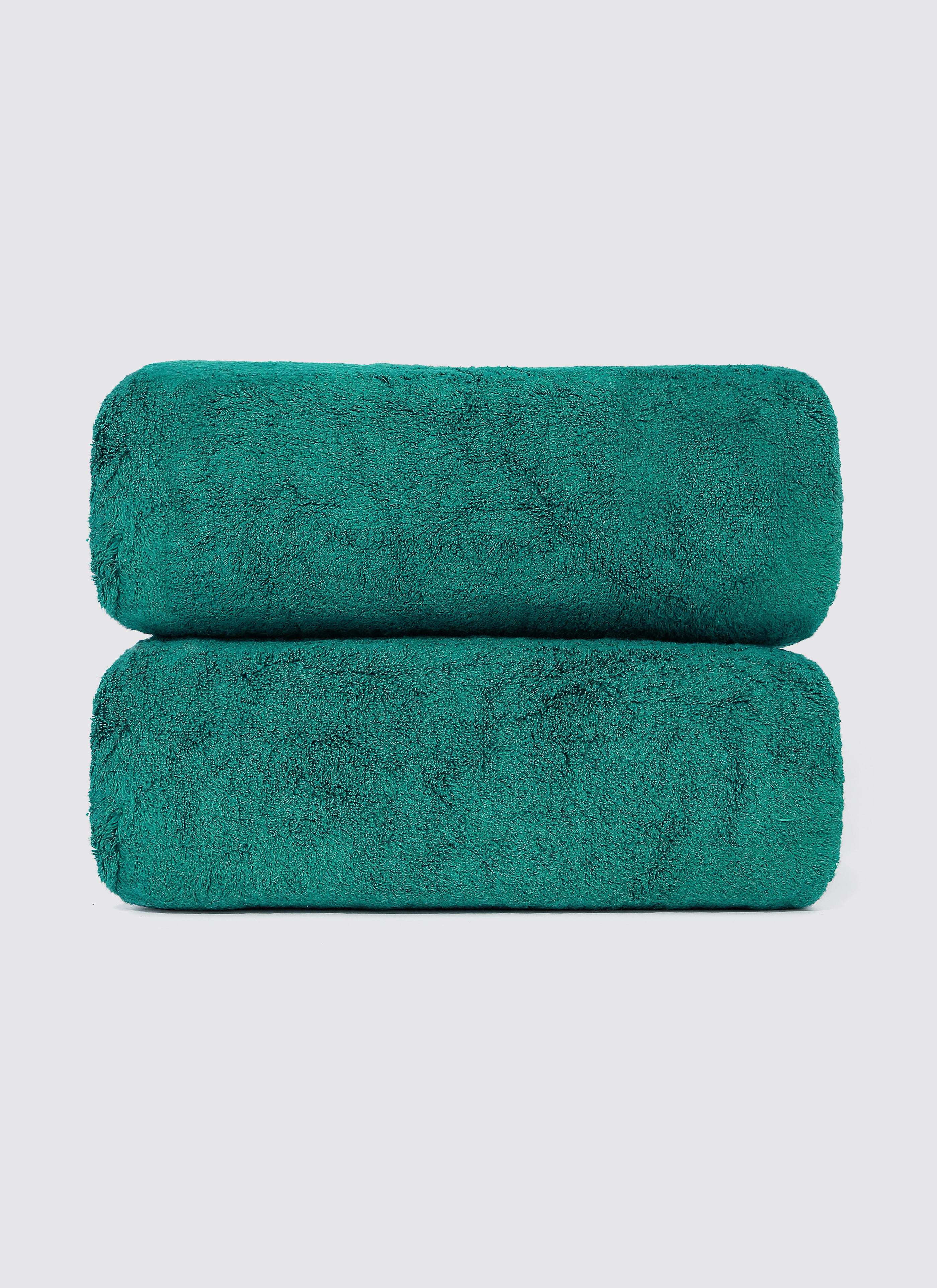 Green zero-twist cotton oversized bath sheet towel, pack of 2, 39x59 inches – additional product view 3