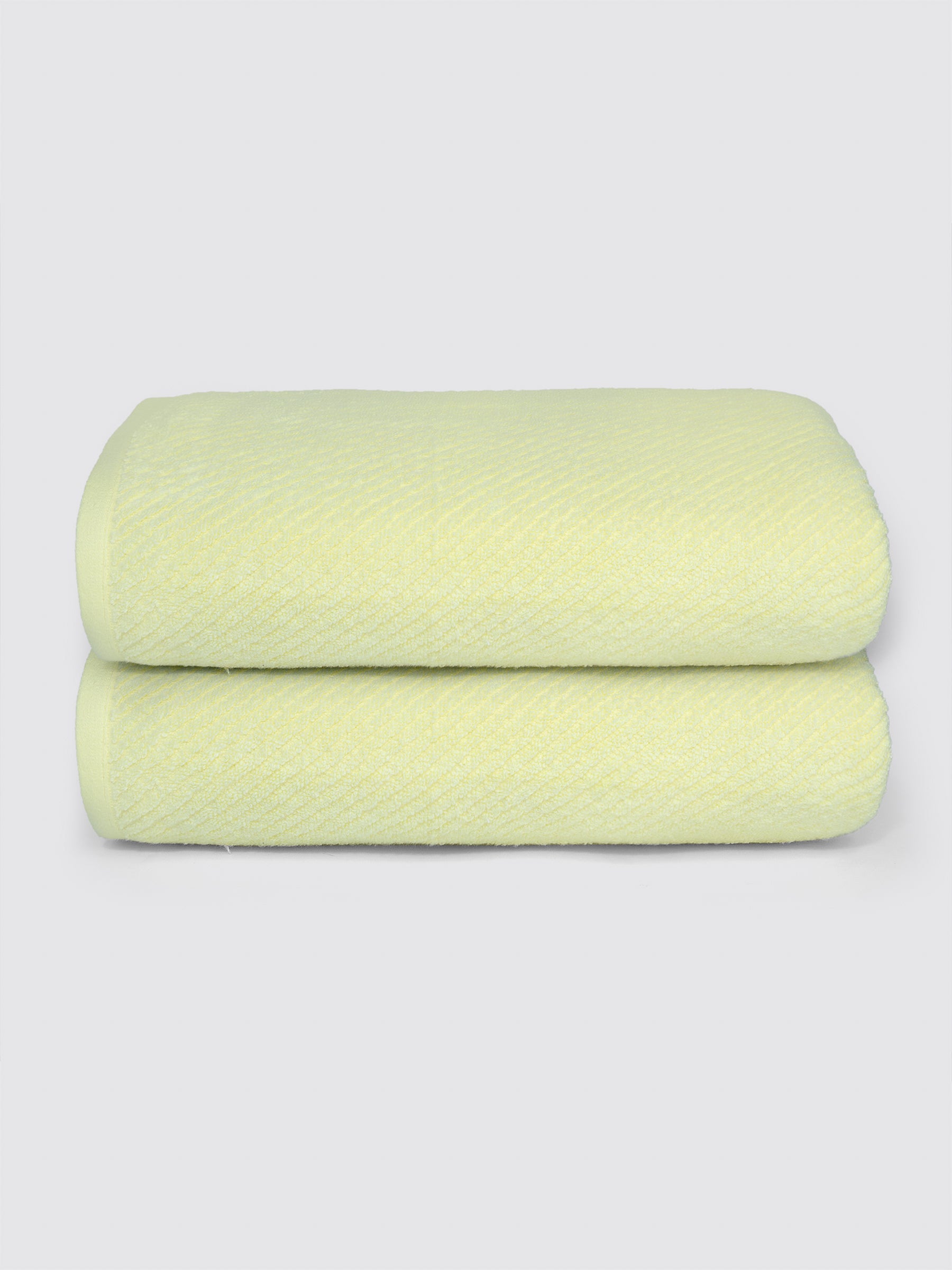 Lime zero-twist cotton oversized bath sheet towel, pack of 2, 30x62 inches – main product view