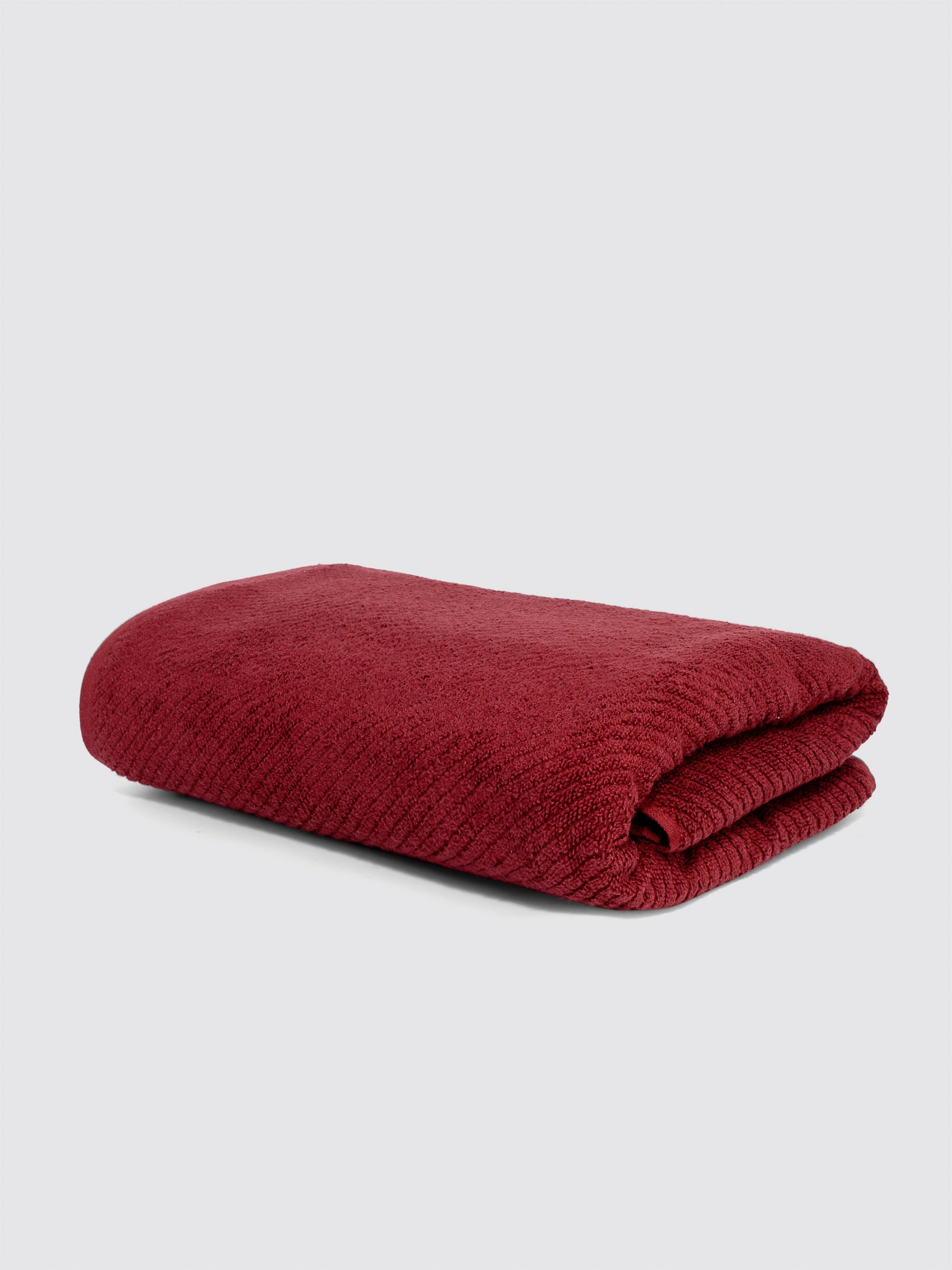 Maroon zero-twist cotton oversized bath sheet towel, pack of 1, 30x62 inches – additional view