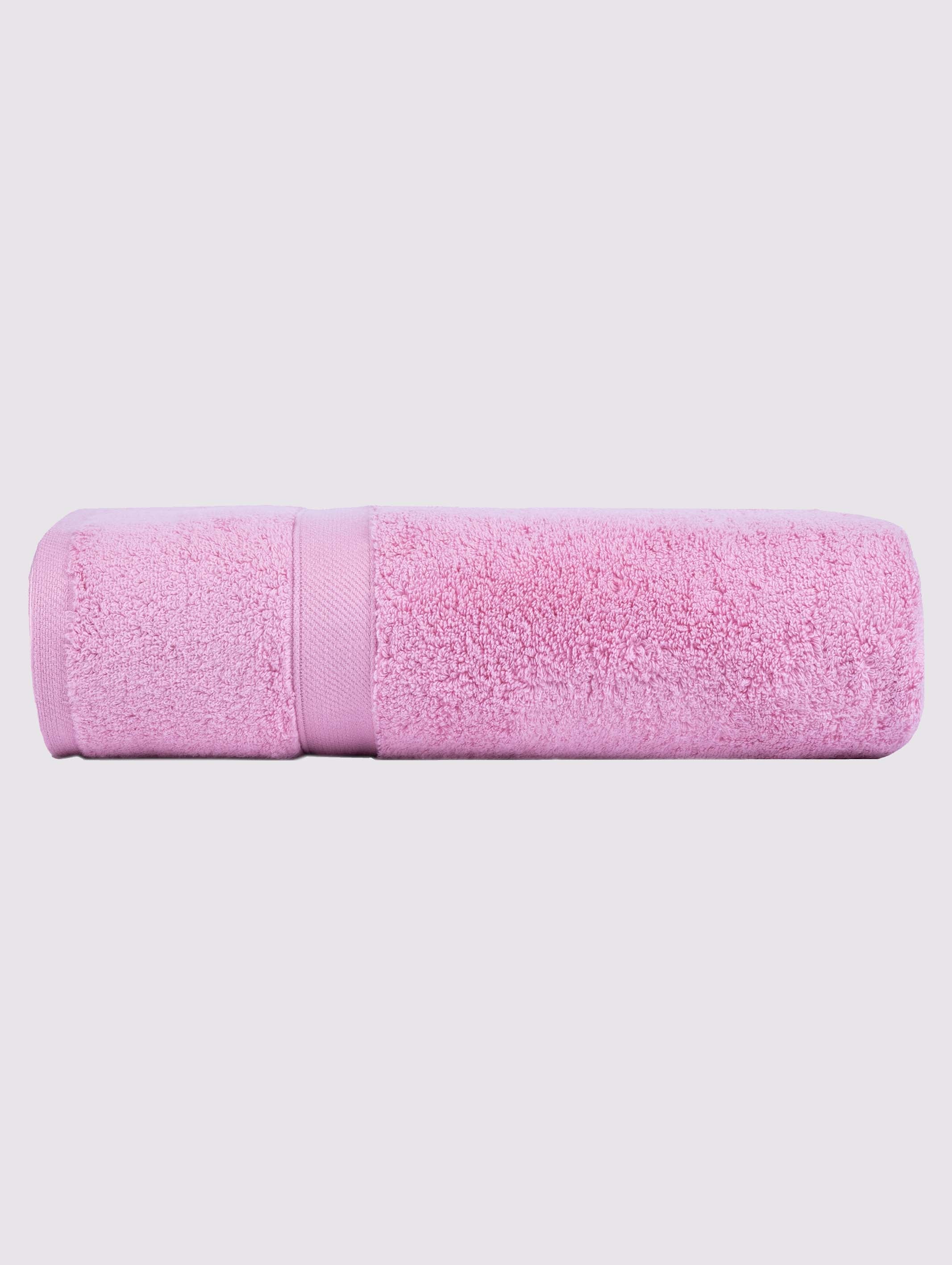 Pink zero-twist cotton oversized bath sheet towel, pack of 1, 39x71 inches – main product view